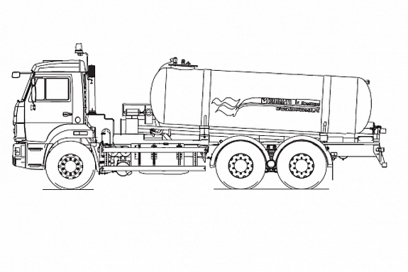 Габаритные размеры ассенизатора Камаз КО-505А