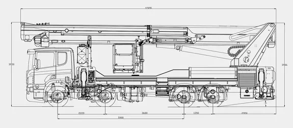 Габаритные размеры Palfinger P 640