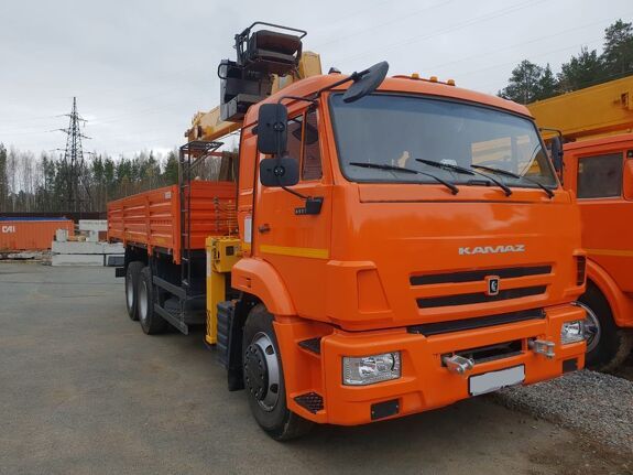 Аренда крано-манипуляторной установки Soosan SCS 746L на базе КАМАЗ 65115